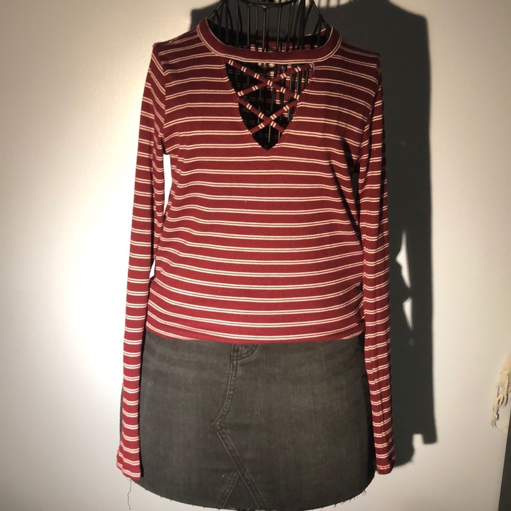 crossed chest dress shirt